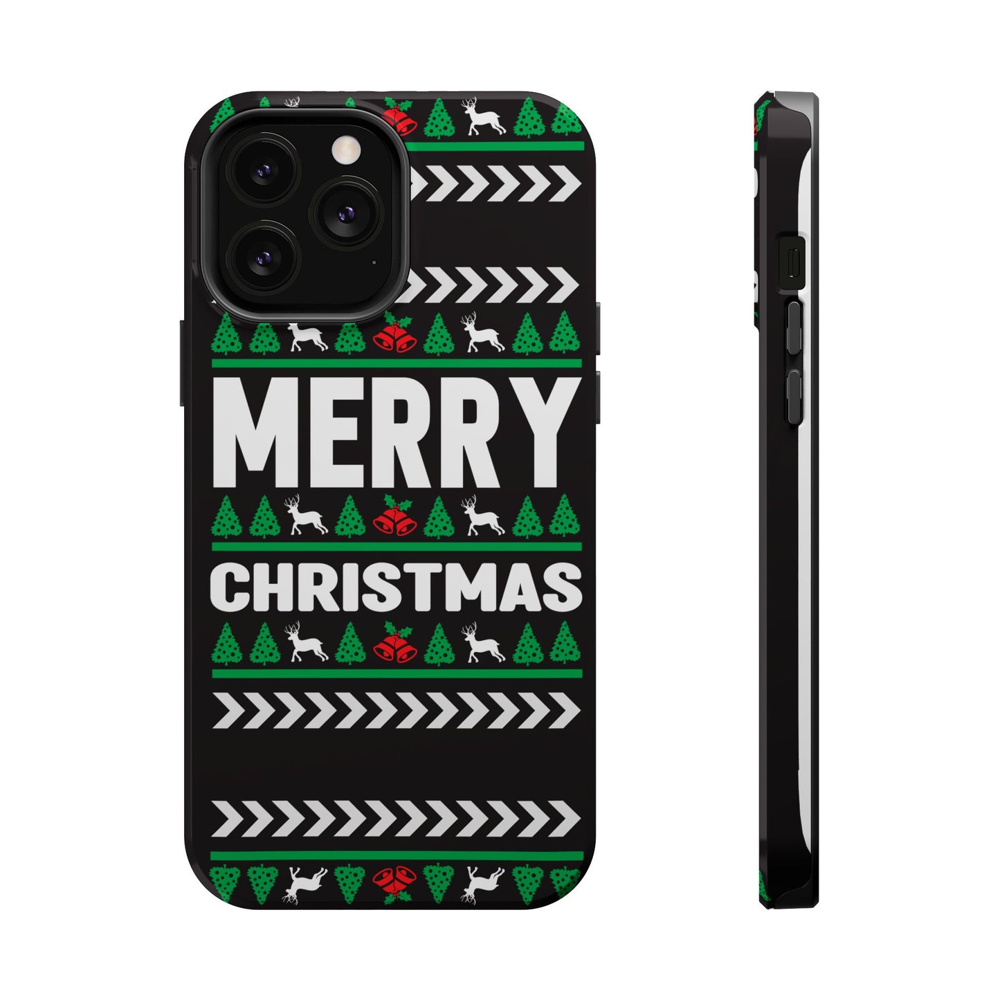 Christmas - Magnetic Tough Cases - Merry Christmas - Black & Green