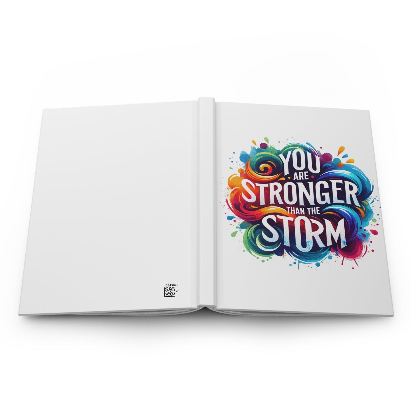 Hardcover Journal Matte - You Are Stronger Than The Storm - White