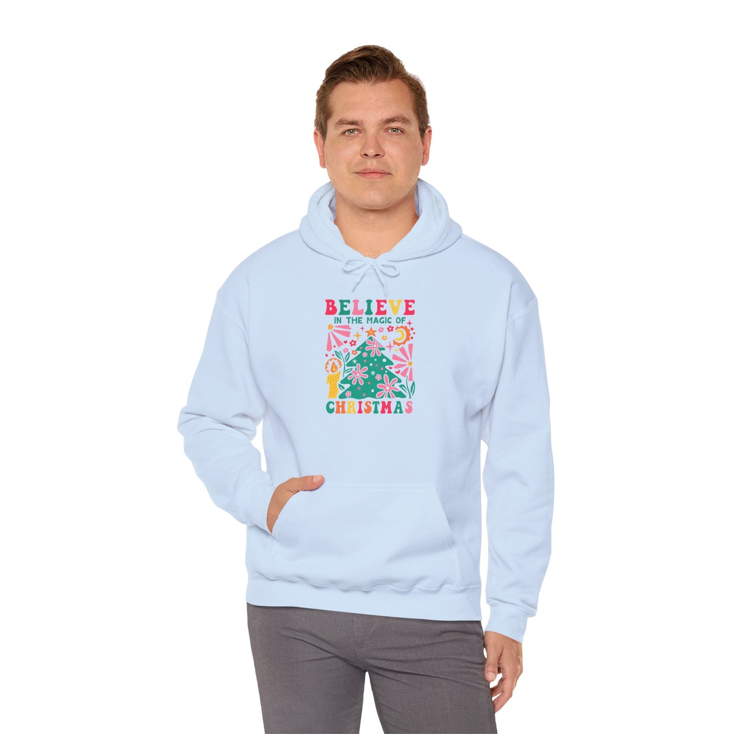 Christmas - Unisex Heavy Blend™ Hooded Sweatshirt - Believe In The Magic Of Christmas