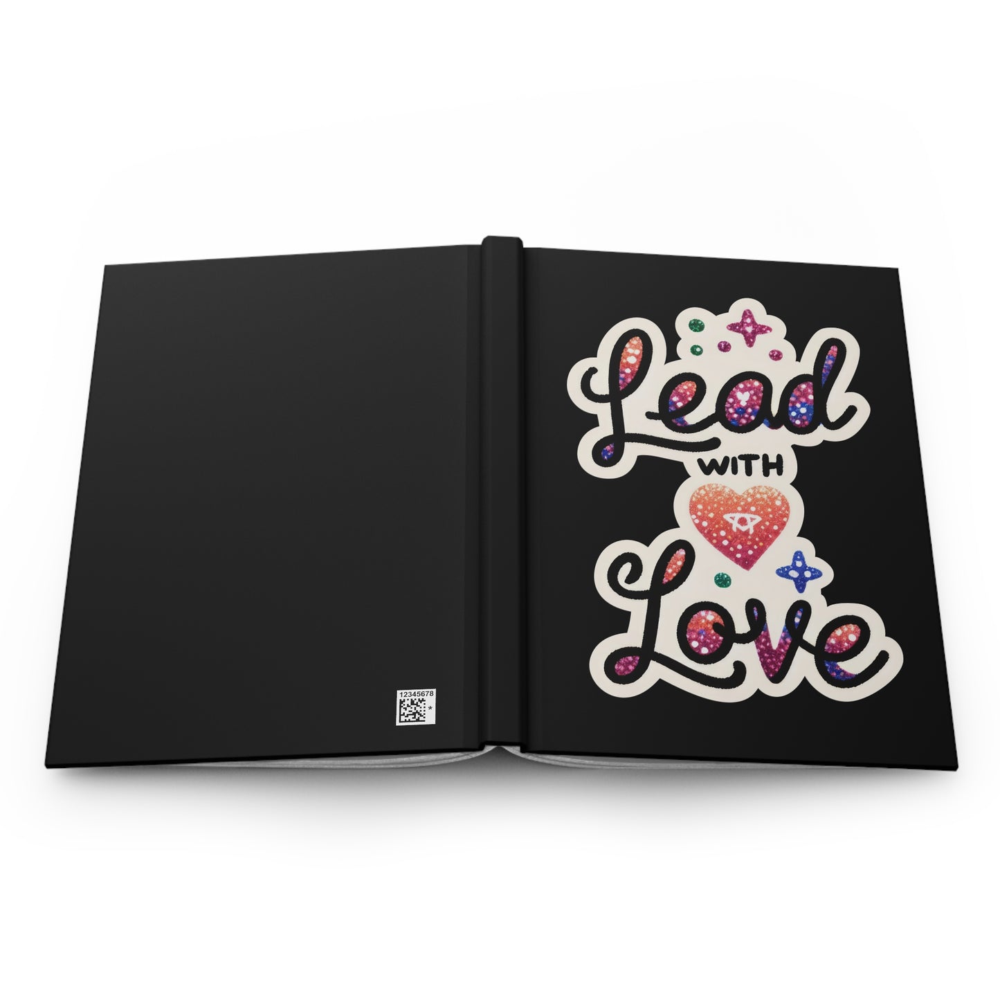 Hardcover Journal Matte - Lead With Love - Black