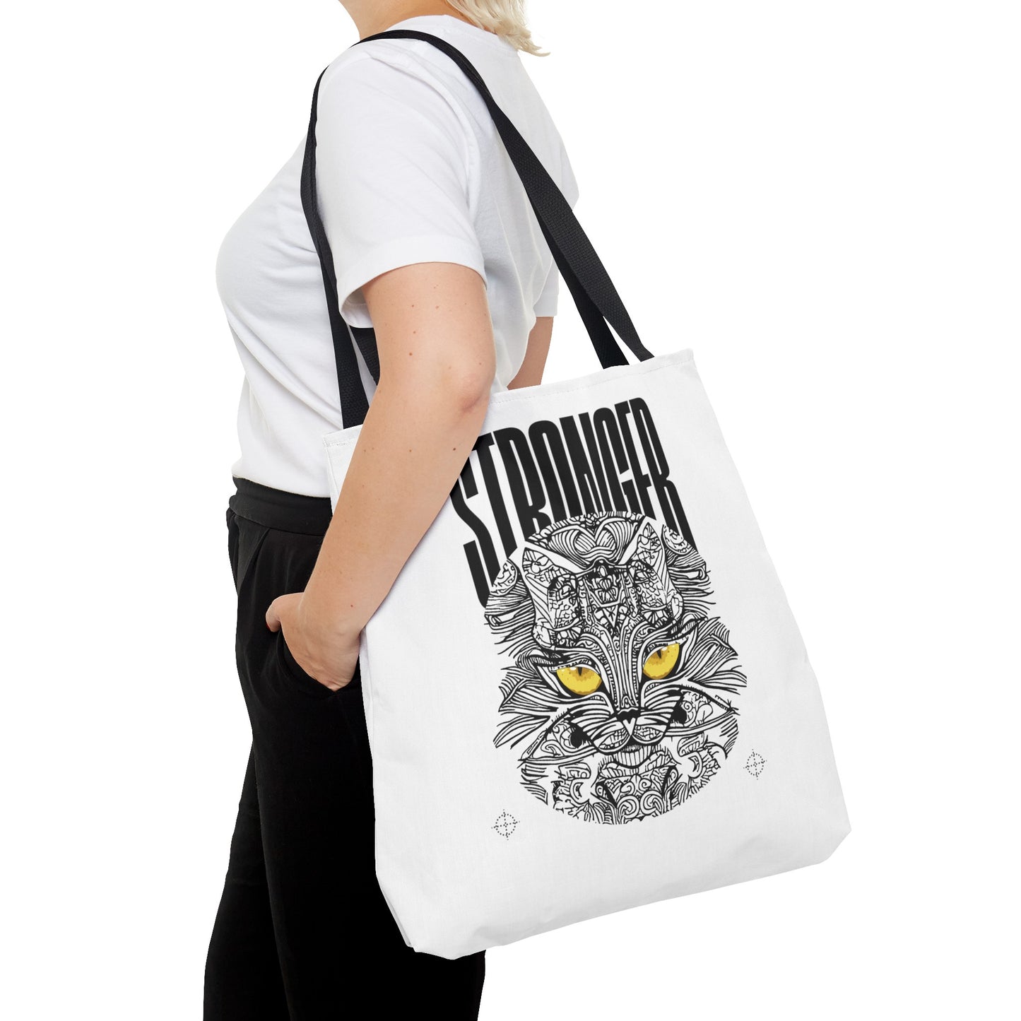 Tote Bag (AOP) - Stronger - White