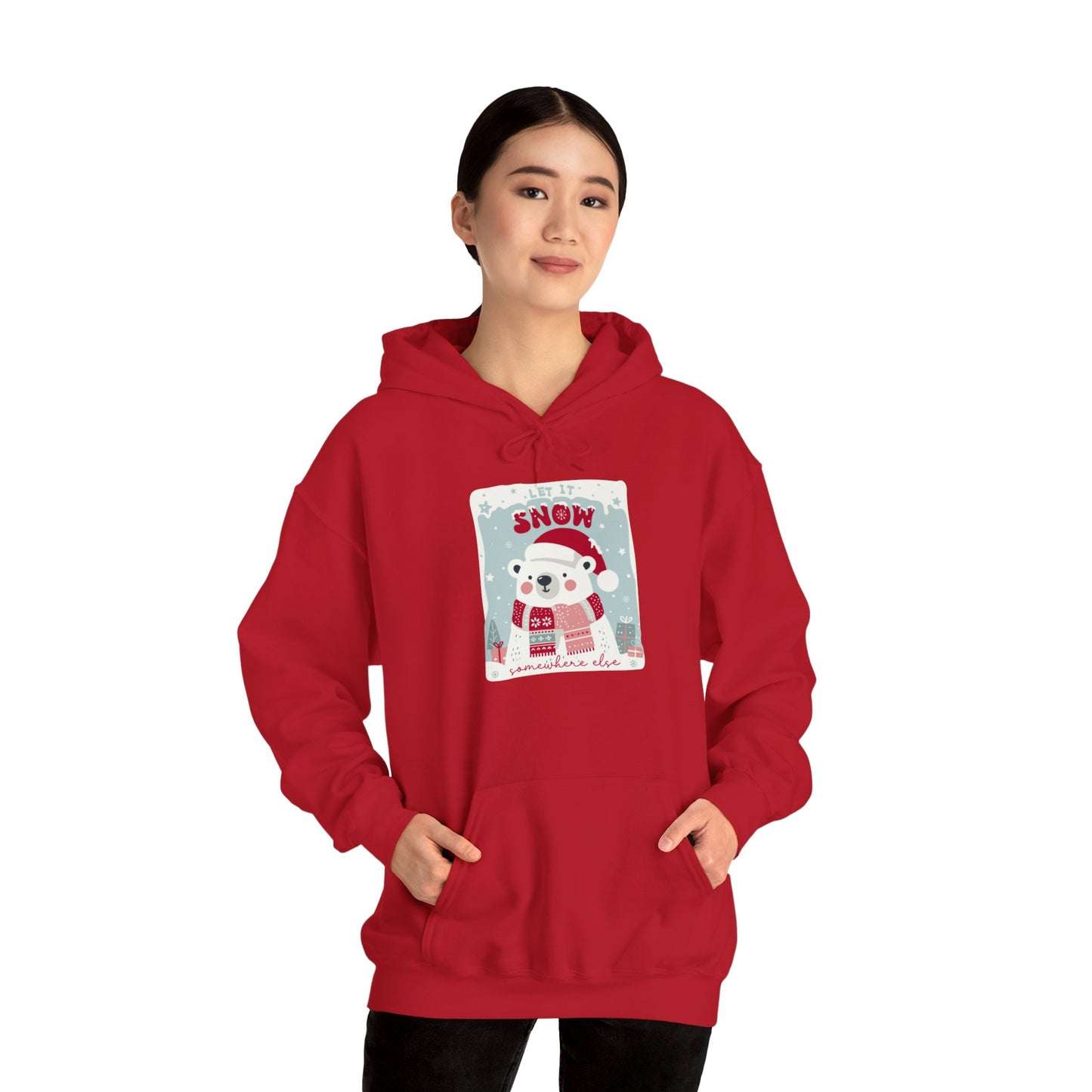 Christmas - Unisex Heavy Blend™ Hooded Sweatshirt - Let It Snow