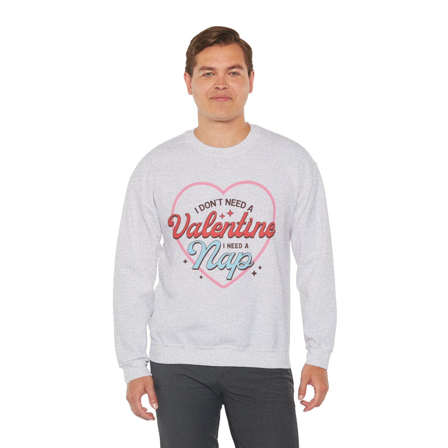 Valentine's - Unisex Heavy Blend™ Crewneck Sweatshirt - Valentine Nap