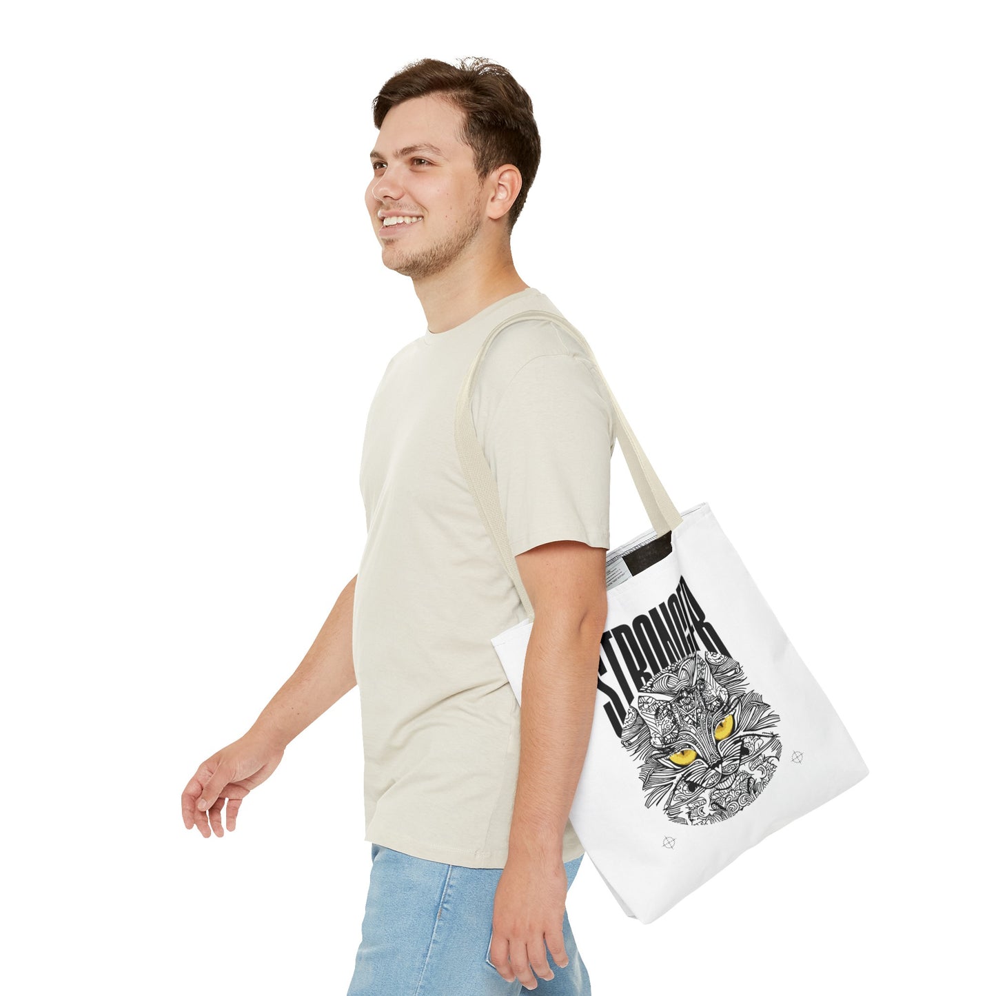 Tote Bag (AOP) - Stronger - White