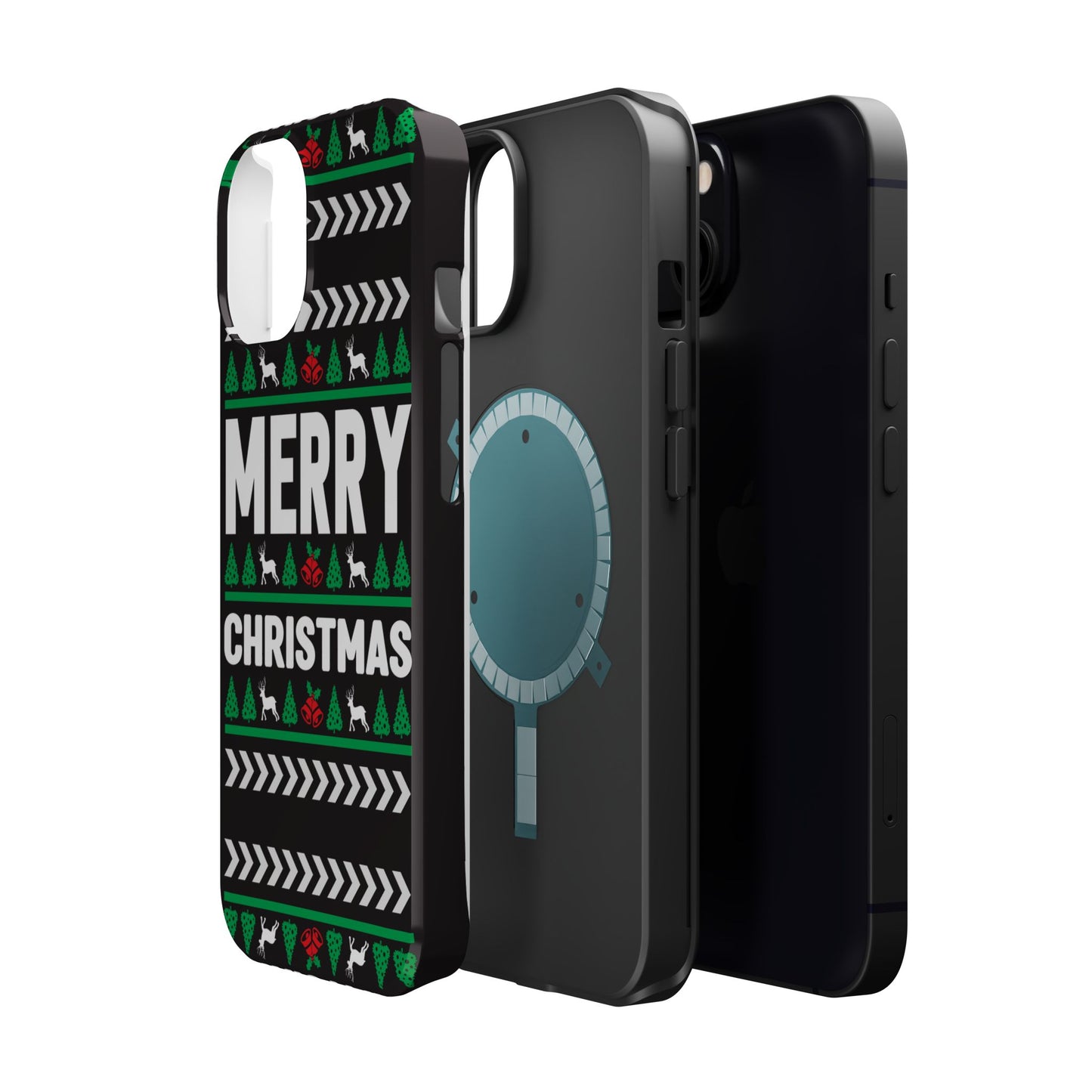 Christmas - Magnetic Tough Cases - Merry Christmas - Black & Green