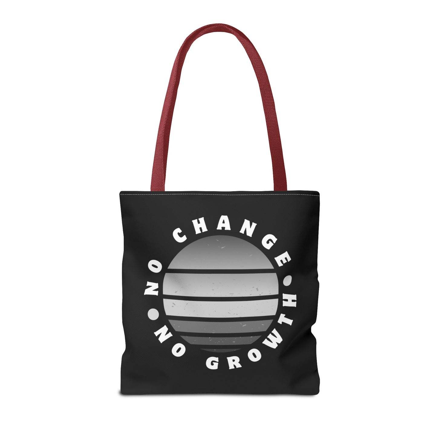 Tote Bag (AOP) - No Change No Growth - Black