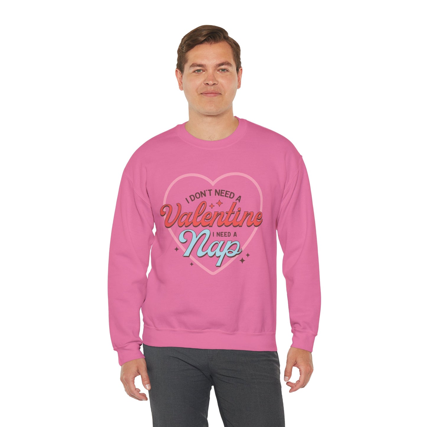 Valentine's - Unisex Heavy Blend™ Crewneck Sweatshirt - Valentine Nap