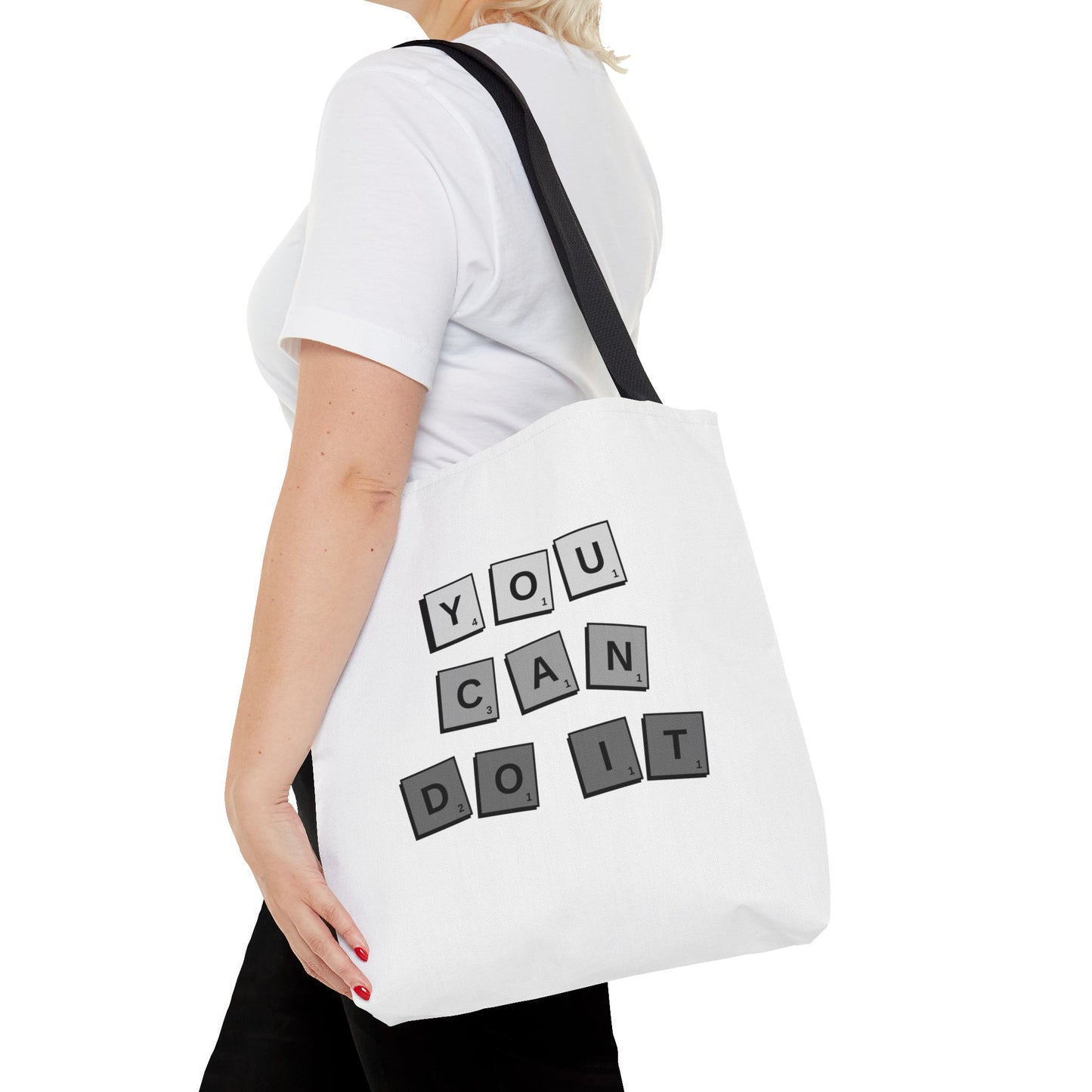 Tote Bag (AOP) - You Can Do It - White