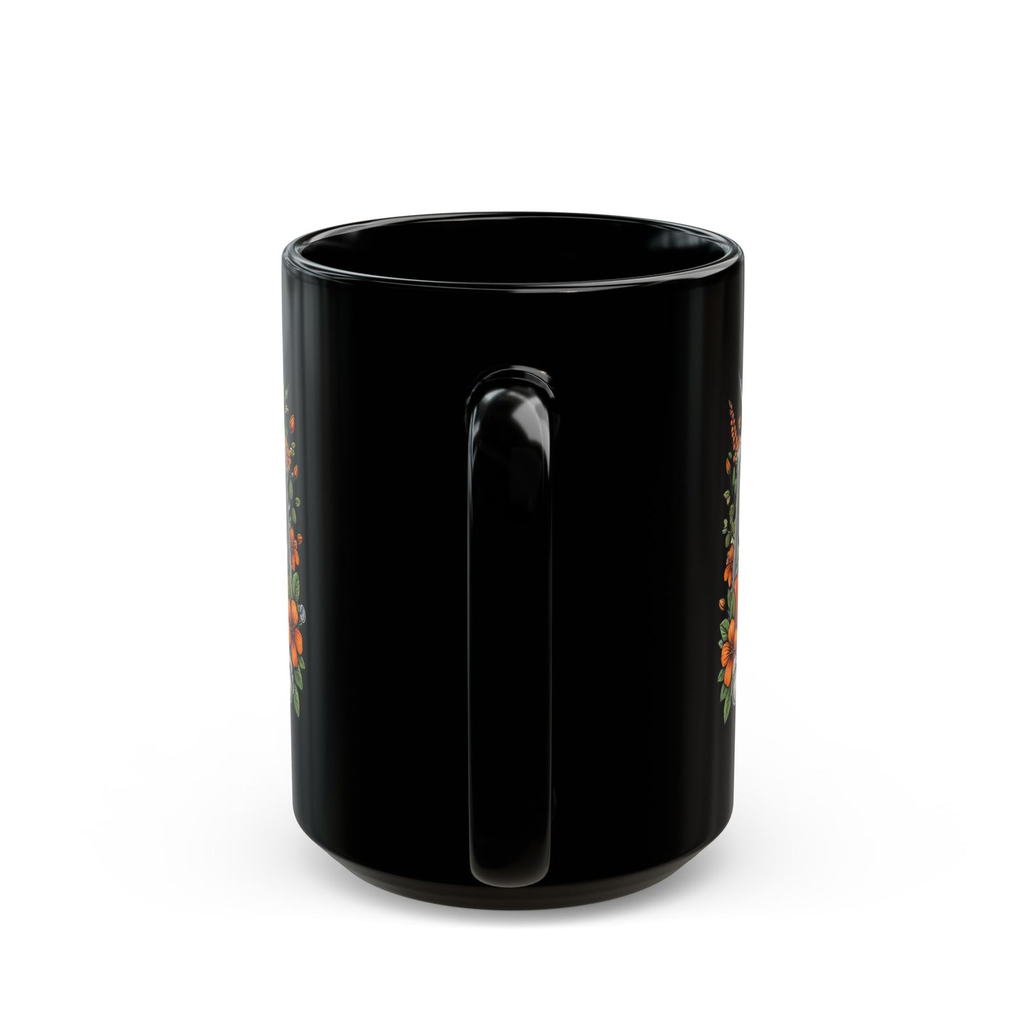 Ceramic Black Mug (11oz, 15oz) - Don't Look Back