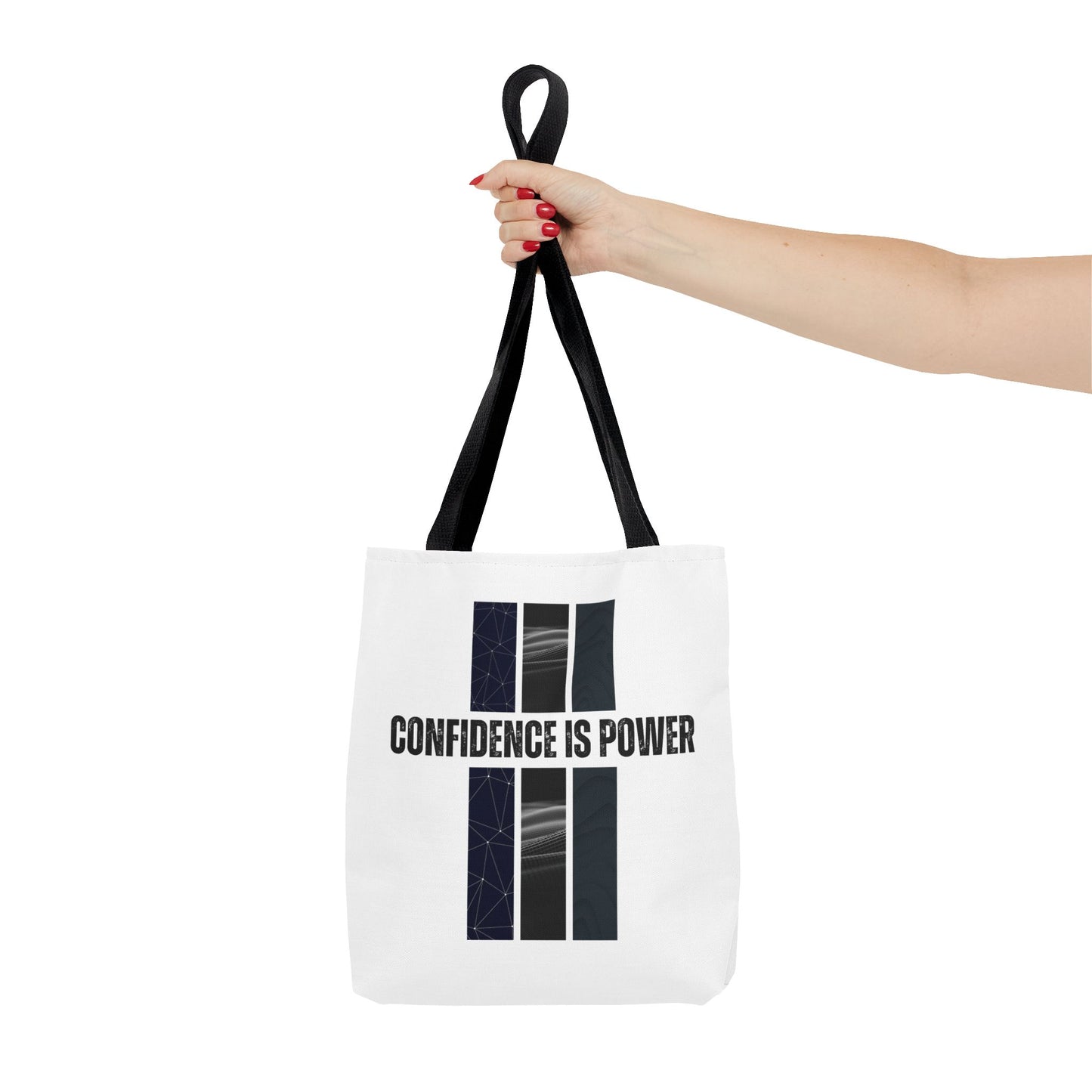 Tote Bag (AOP) - Confidence Is Power - White