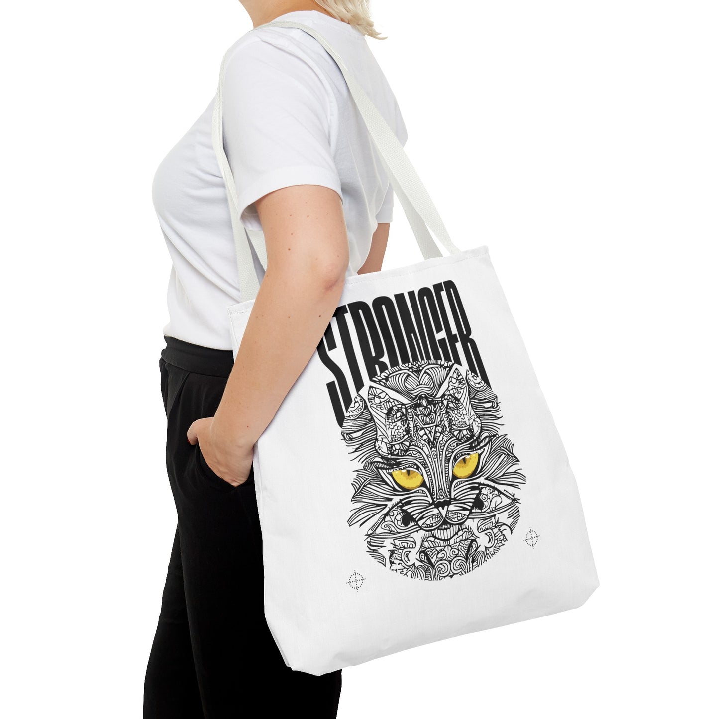 Tote Bag (AOP) - Stronger - White