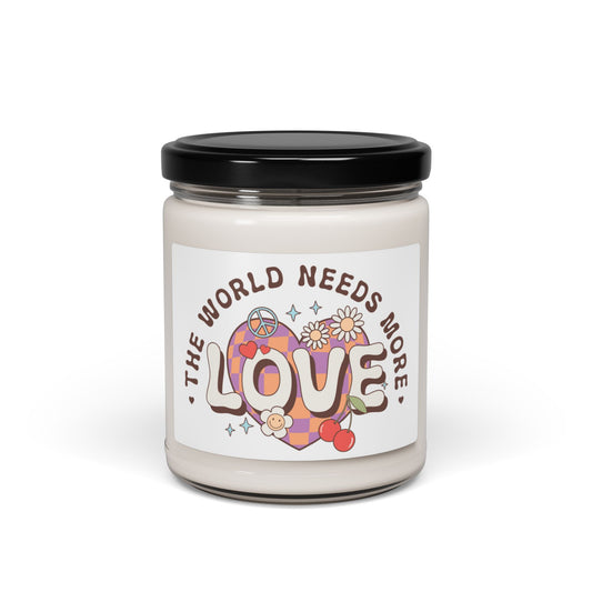 Valentine's - Scented Soy Candle, 9oz - The World Needs More Love