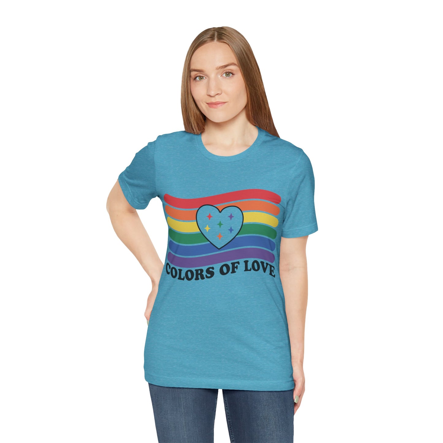 Valentines - Unisex Jersey Short Sleeve Tee - Colors Of Love