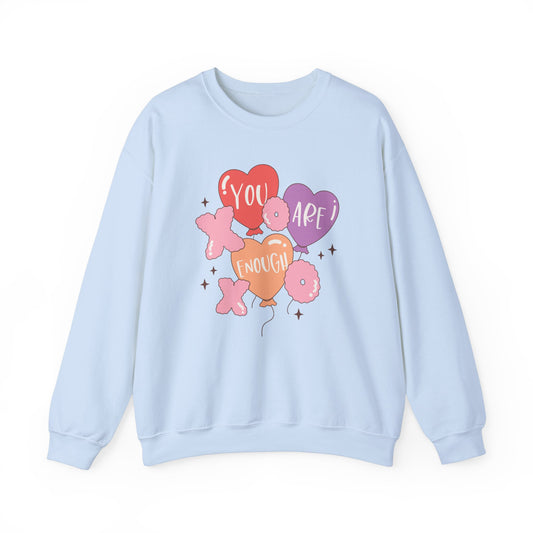 Valentine's - Unisex Heavy Blend™ Crewneck Sweatshirt - You Are Enough