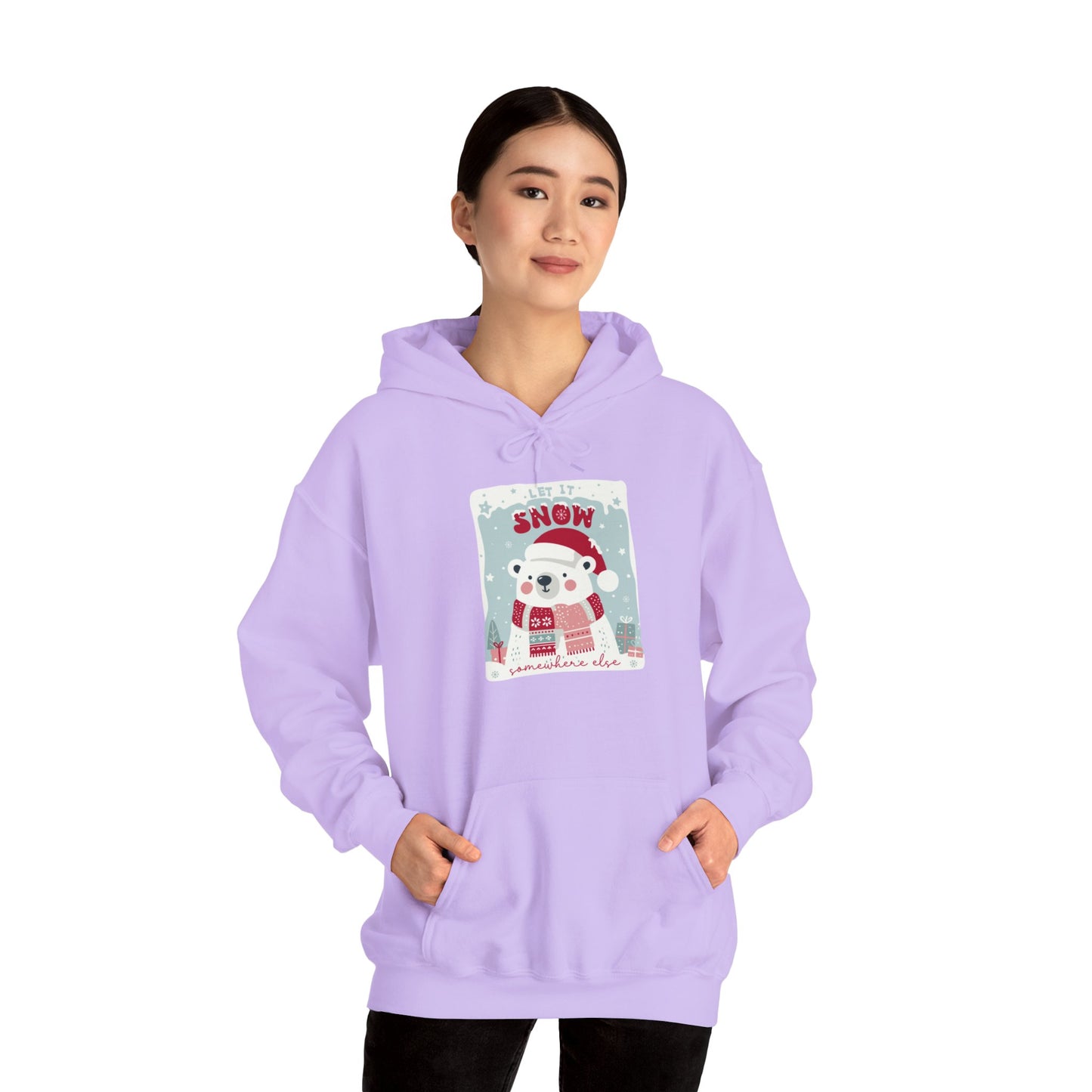 Christmas - Unisex Heavy Blend™ Hooded Sweatshirt - Let It Snow