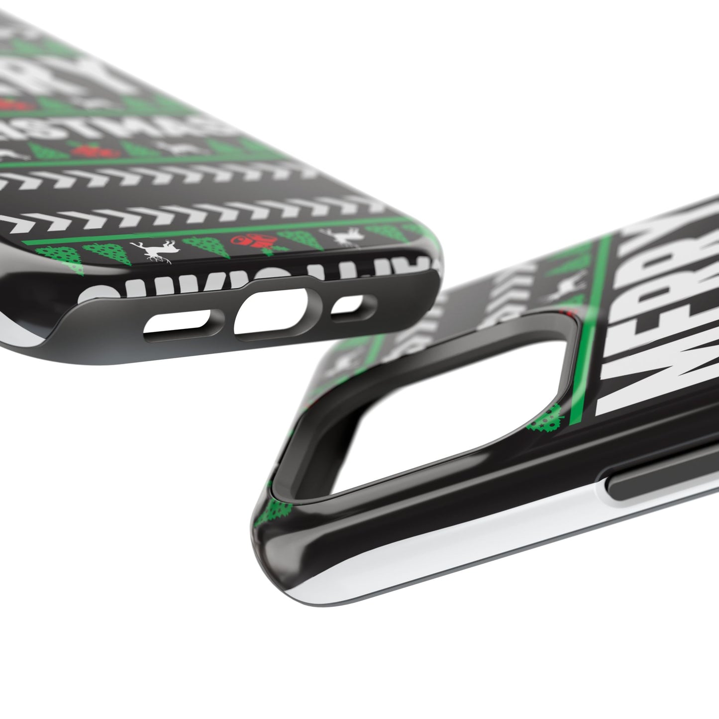 Christmas - Magnetic Tough Cases - Merry Christmas - Black & Green