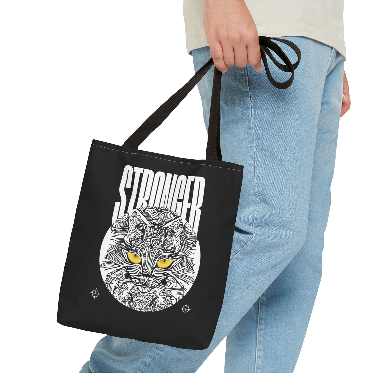 Tote Bag (AOP) - Stronger - Black