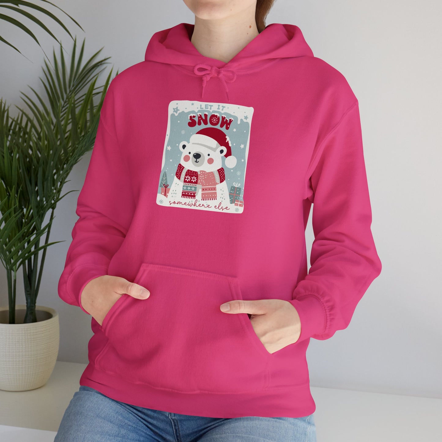 Christmas - Unisex Heavy Blend™ Hooded Sweatshirt - Let It Snow