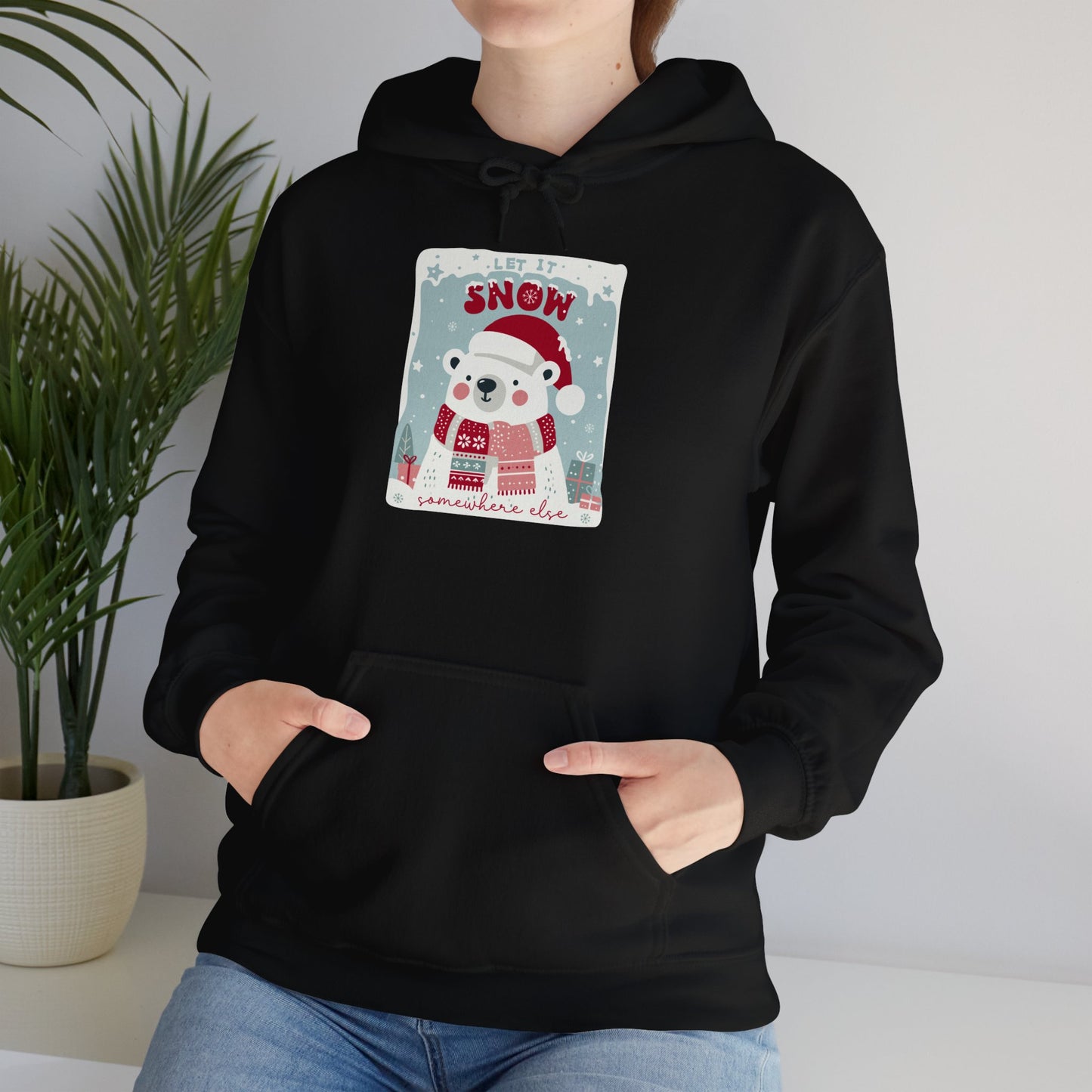 Christmas - Unisex Heavy Blend™ Hooded Sweatshirt - Let It Snow