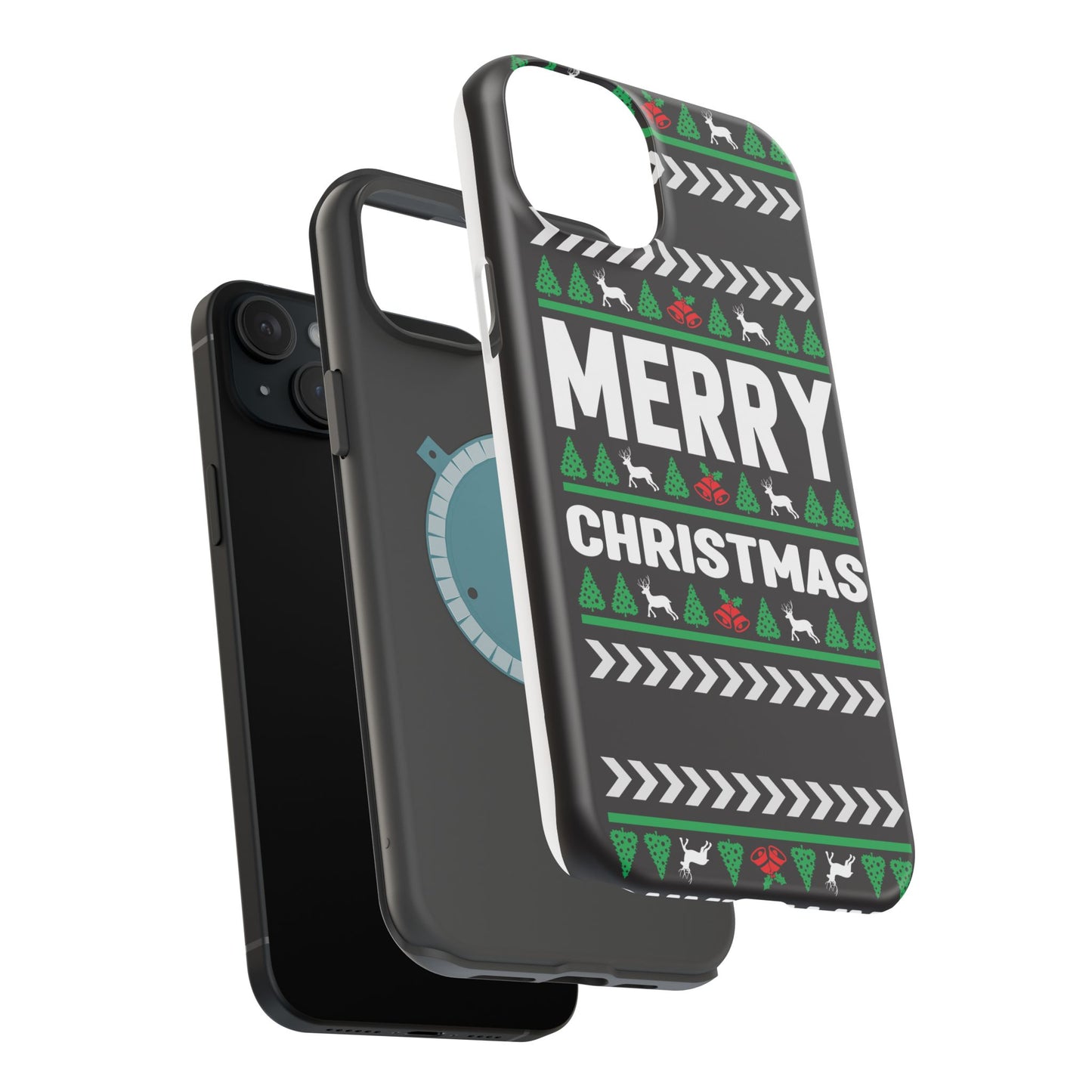 Christmas - Magnetic Tough Cases - Merry Christmas - Black & Green