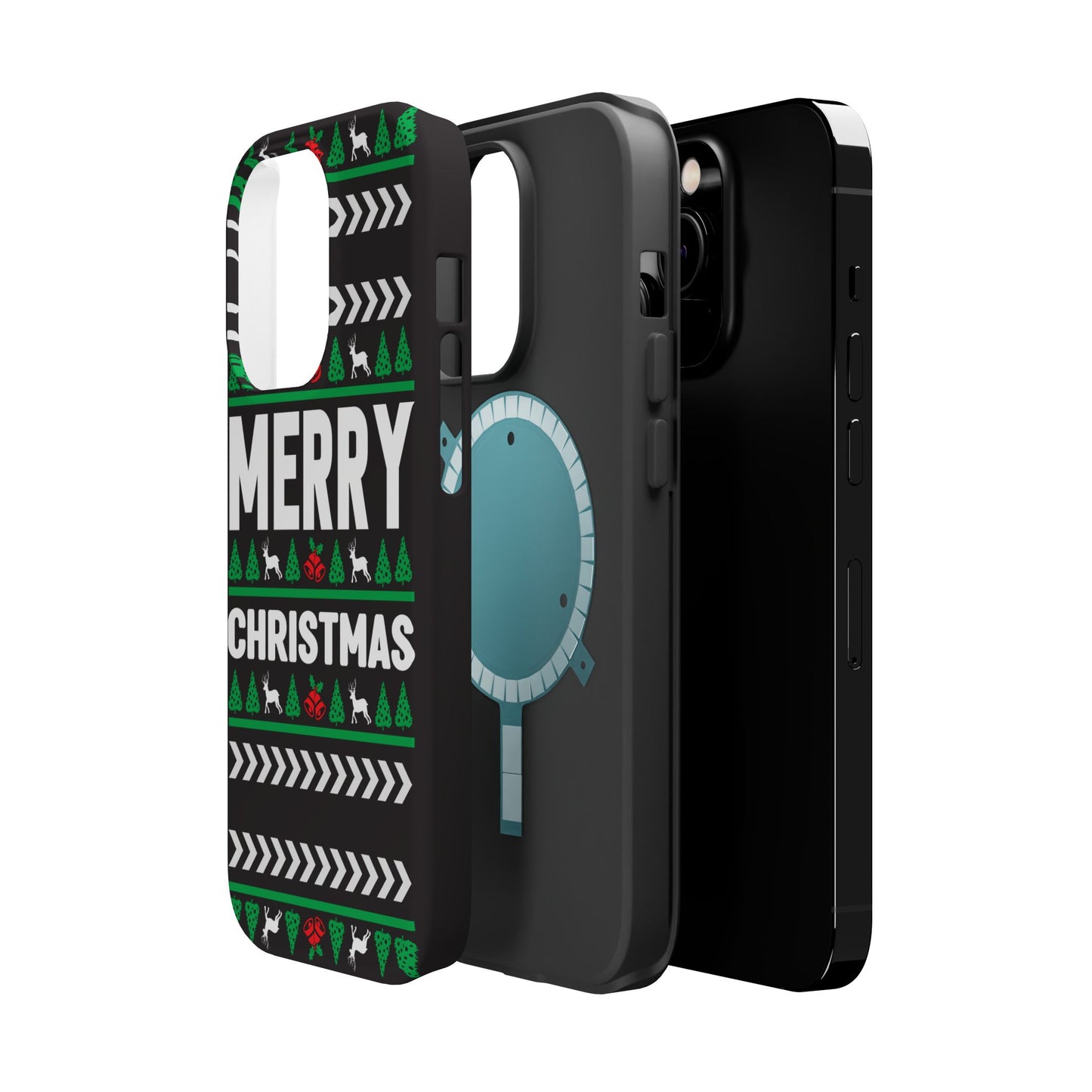 Christmas - Magnetic Tough Cases - Merry Christmas - Black & Green