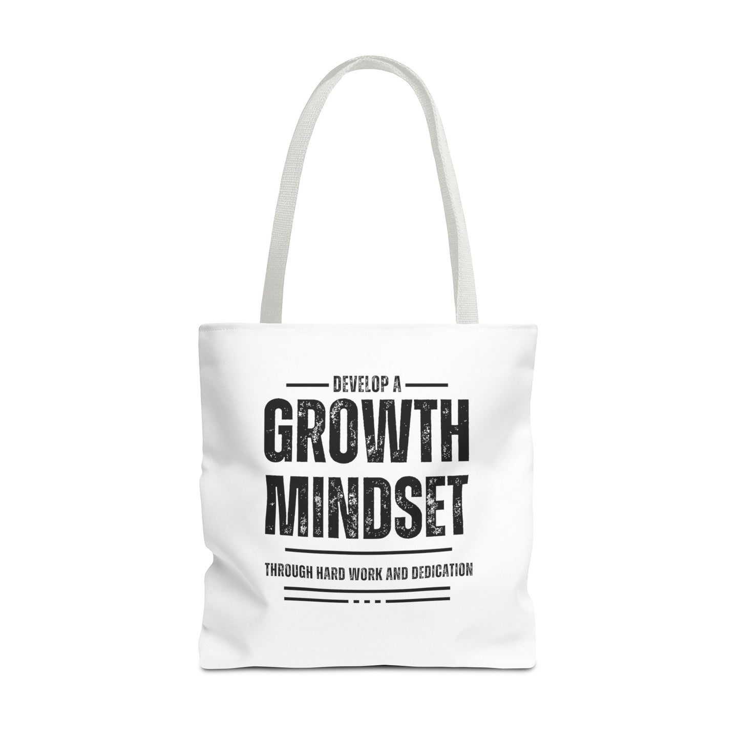 Tote Bag (AOP) - Develop a growth mindset - White