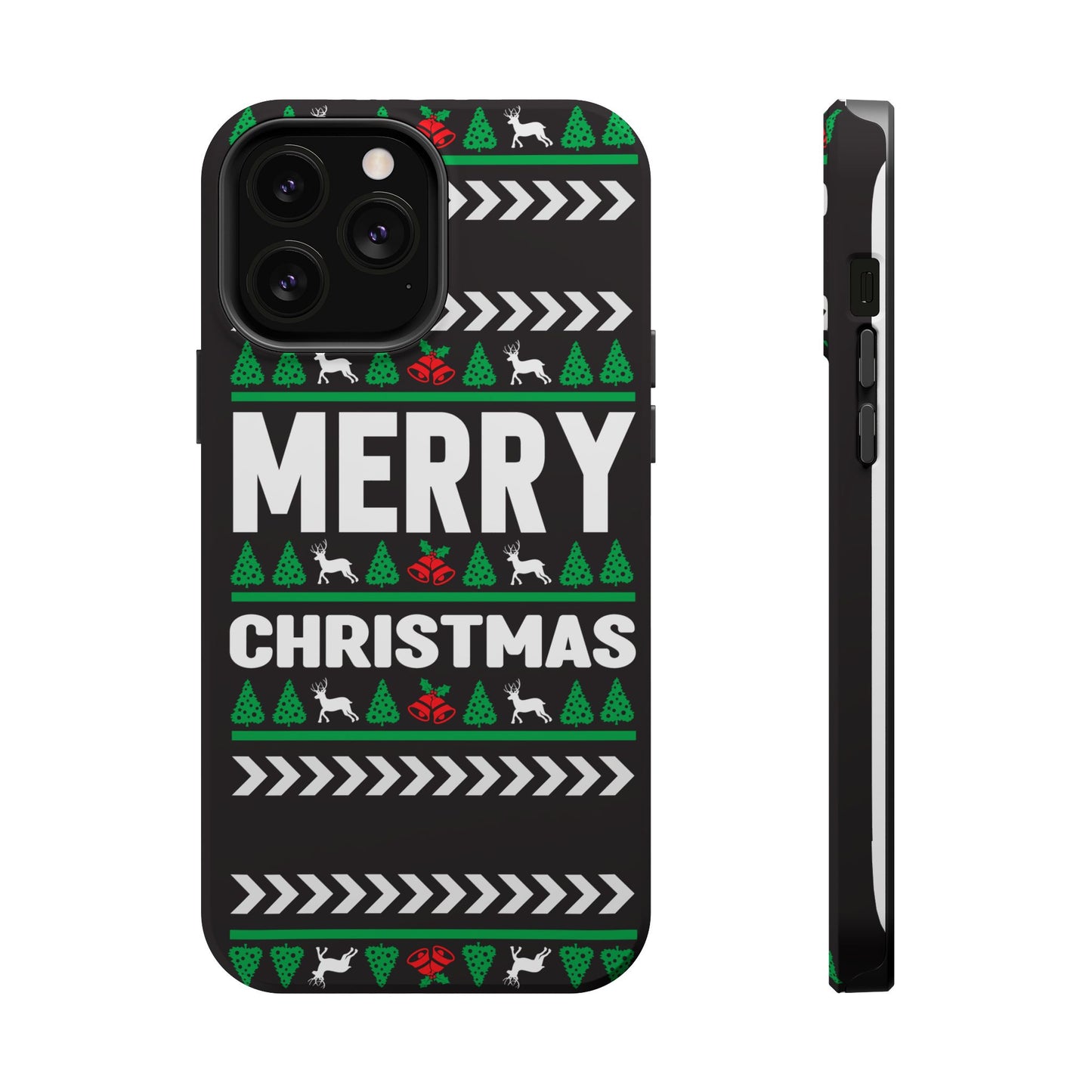 Christmas - Magnetic Tough Cases - Merry Christmas - Black & Green