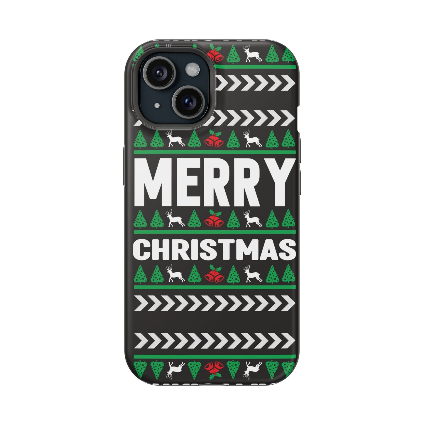 Christmas - Magnetic Tough Cases - Merry Christmas - Black & Green