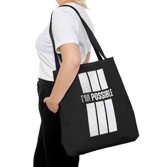 Tote Bag (AOP) - I'm Possible - Black