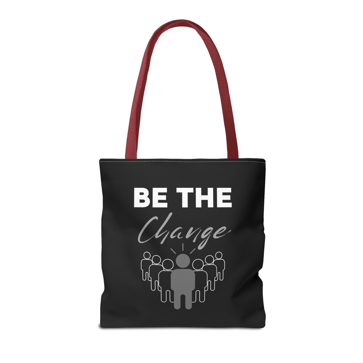 Tote Bag (AOP) - Be the Change - Black