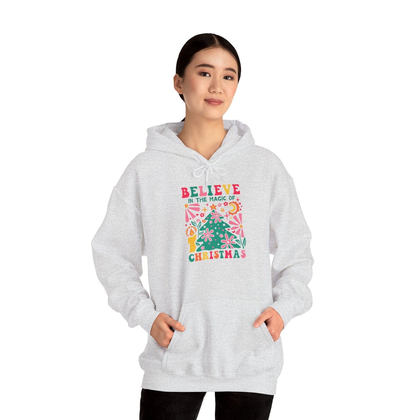 Christmas - Unisex Heavy Blend™ Hooded Sweatshirt - Believe In The Magic Of Christmas