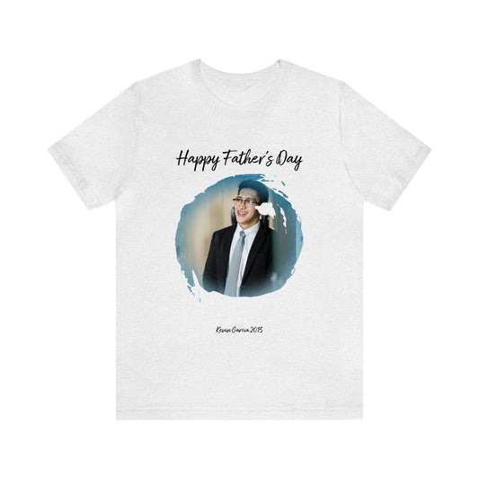 Customized Unisex Jersey Short Sleeve Tee Happy Father's Day (Upload Your Own Picture)