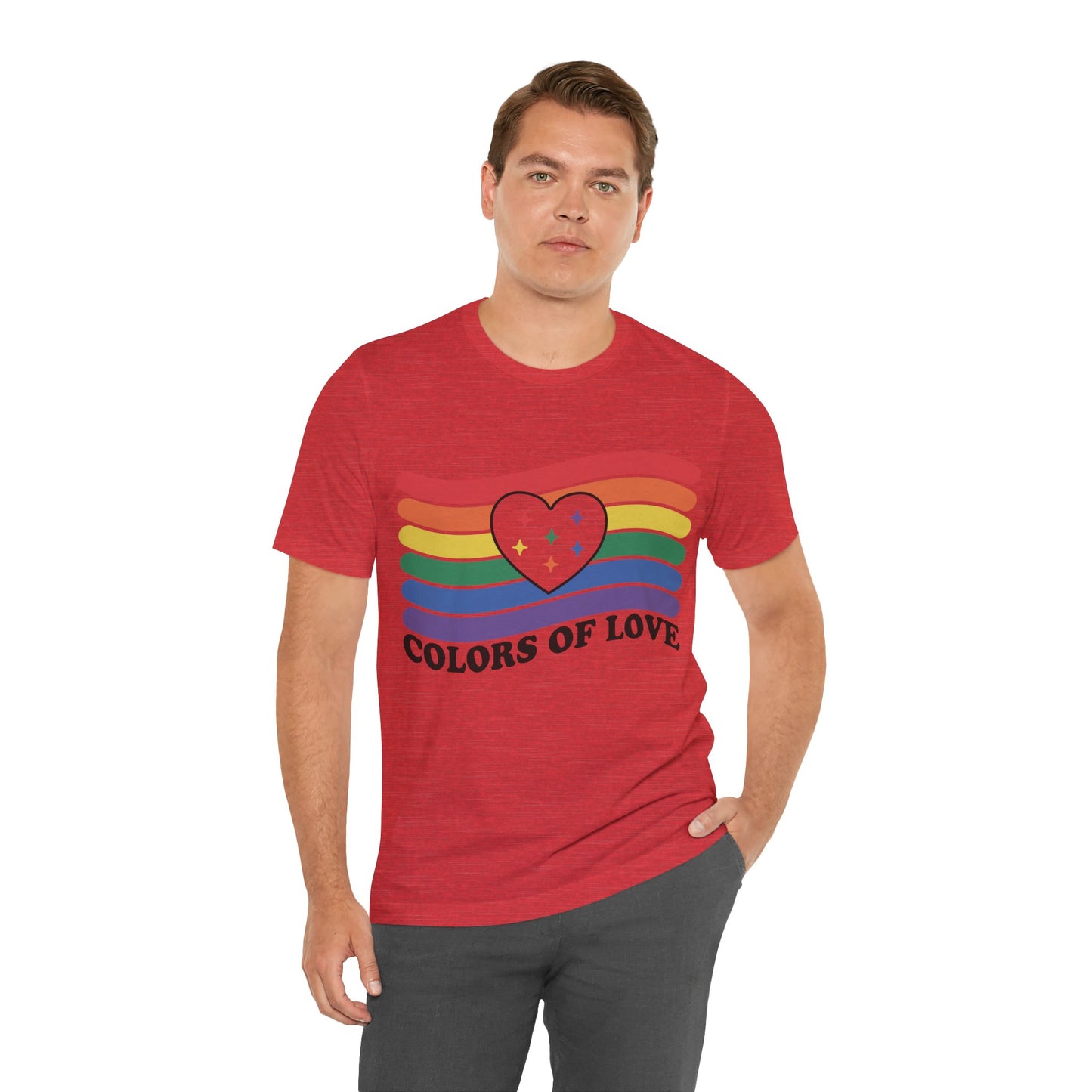 Valentines - Unisex Jersey Short Sleeve Tee - Colors Of Love