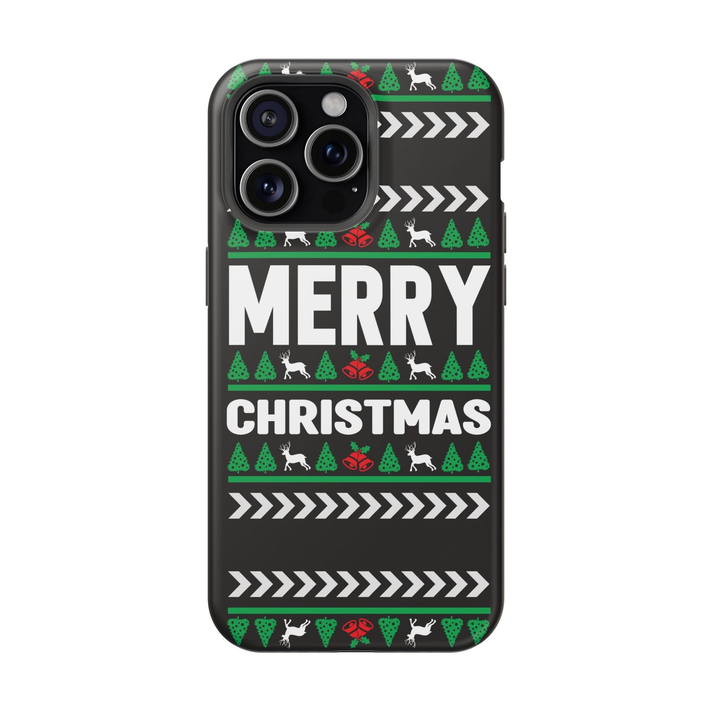 Christmas - Magnetic Tough Cases - Merry Christmas - Black & Green