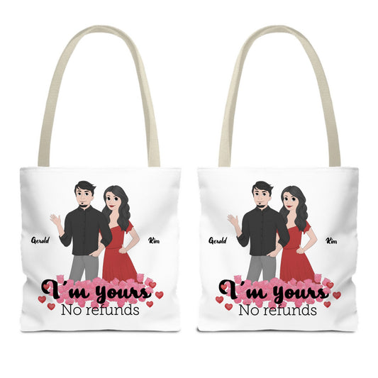 Customized Tote Bag (AOP) - I'm Yours, No Refunds