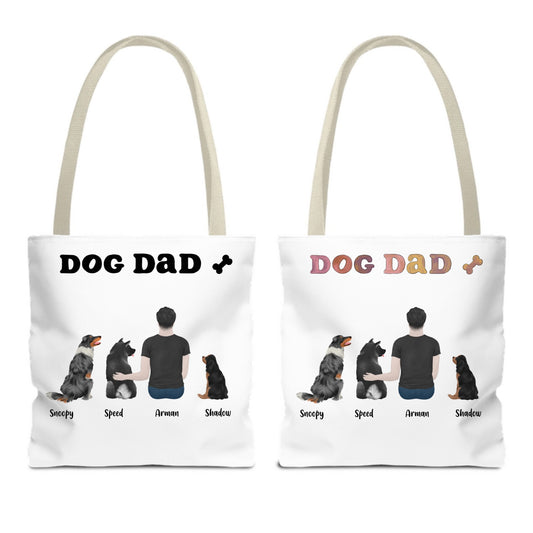 Customized Tote Bag (AOP) - Dog Dad Design