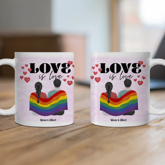 Customized Ceramic Mug, (11oz, 15oz) - Happy Pride