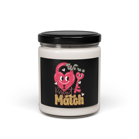 Valentine's - Scented Soy Candle, 9oz - We're A Perfect Match