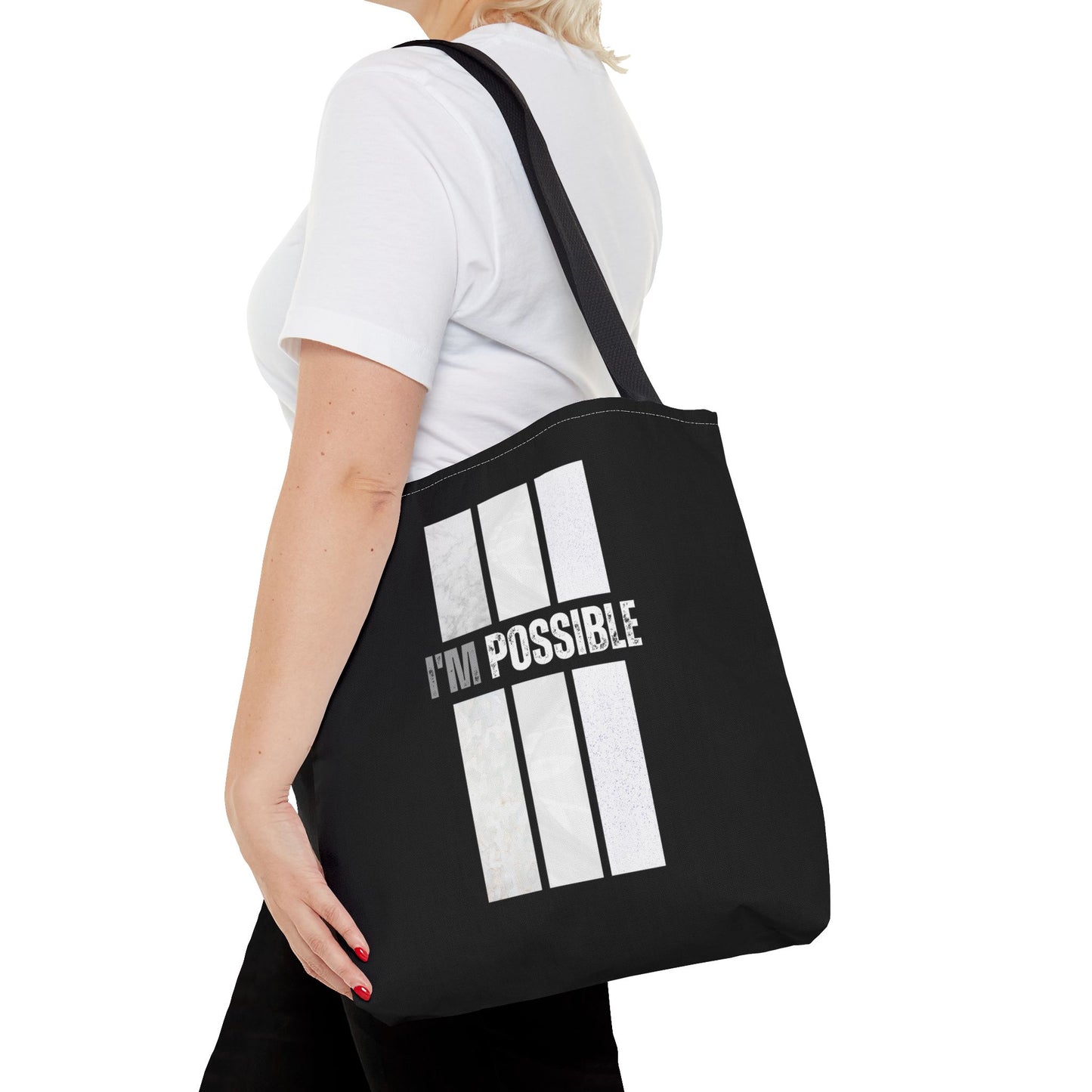 Tote Bag (AOP) - I'm Possible - Black