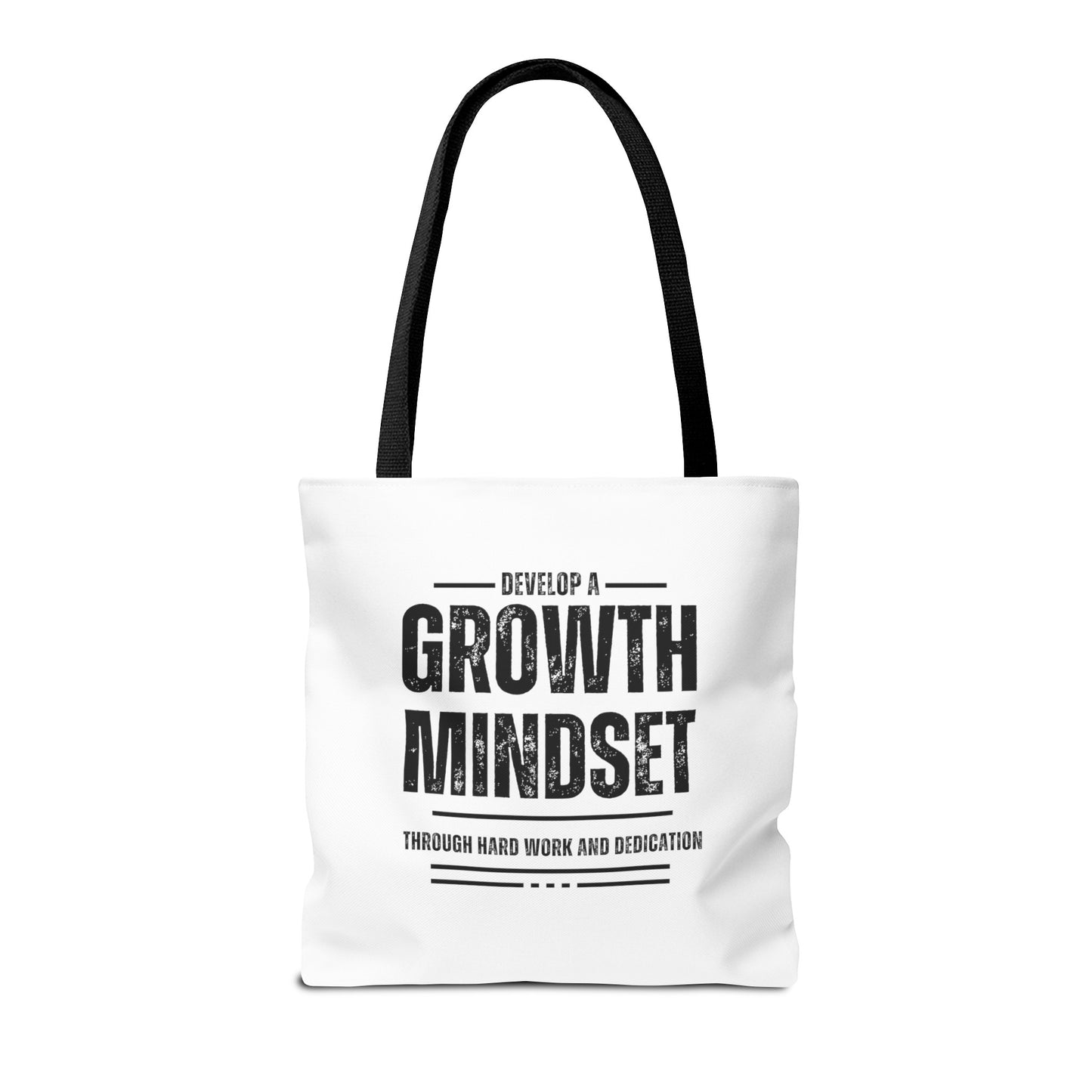 Tote Bag (AOP) - Develop a growth mindset - White