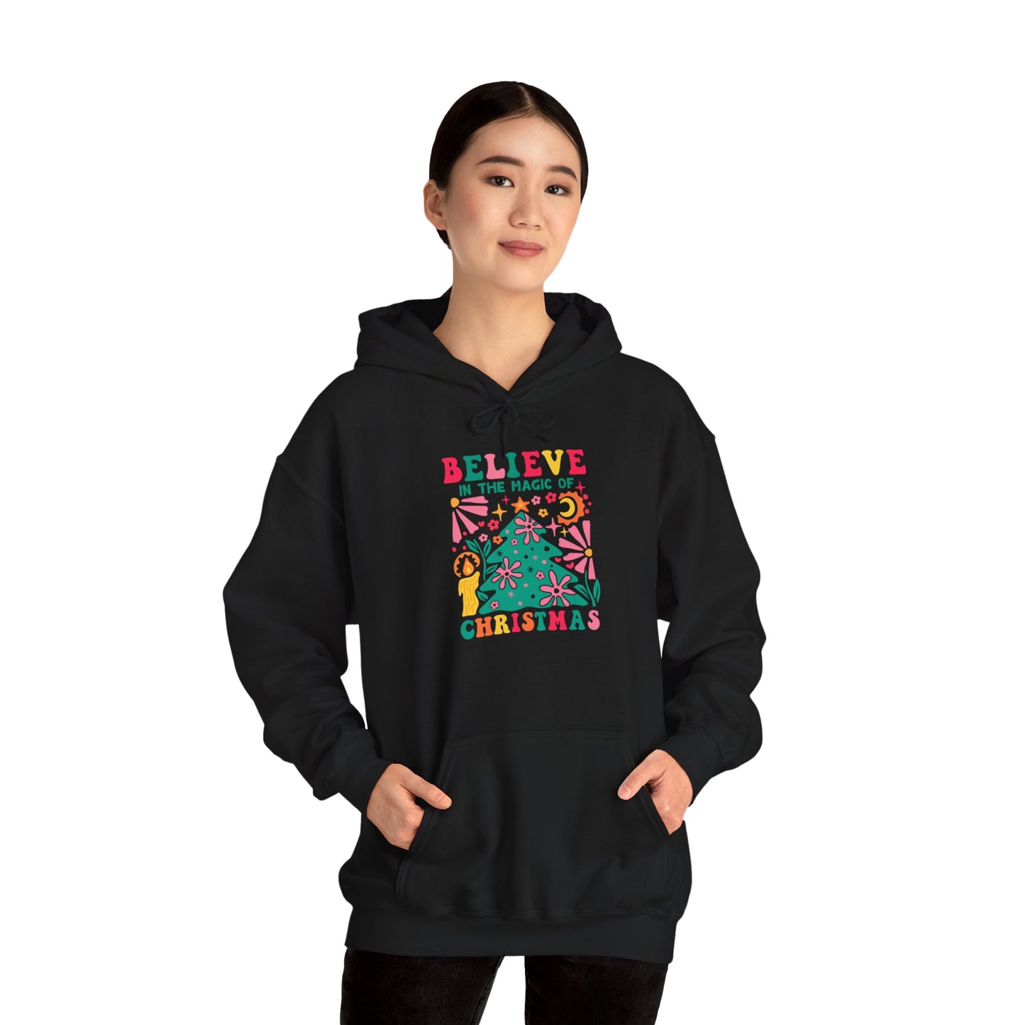 Christmas - Unisex Heavy Blend™ Hooded Sweatshirt - Believe In The Magic Of Christmas