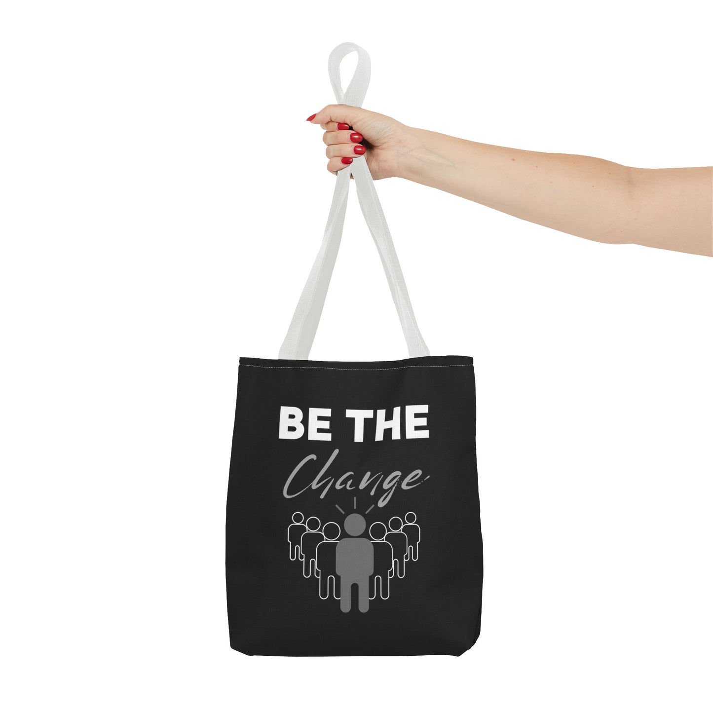 Tote Bag (AOP) - Be the Change - Black