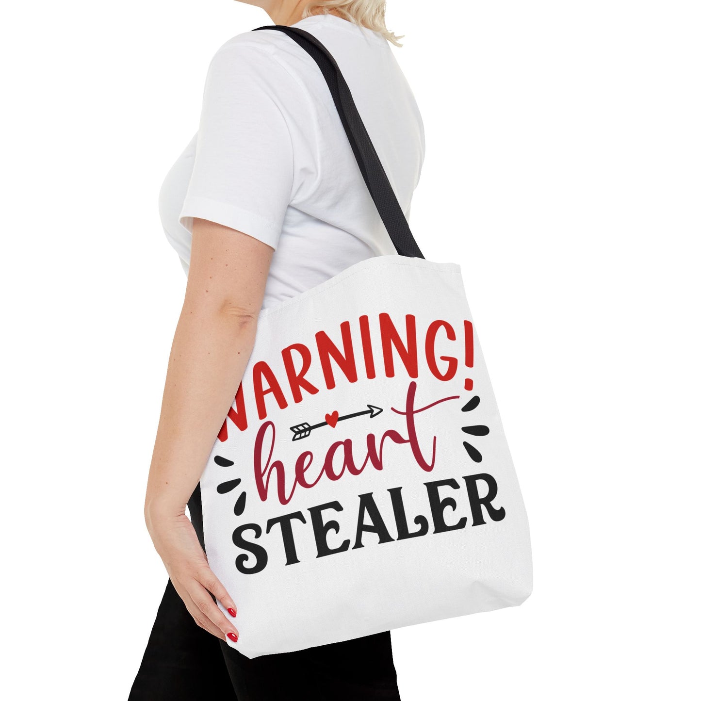 Valentine's - Tote Bag (AOP) - Warning Heart Stealer