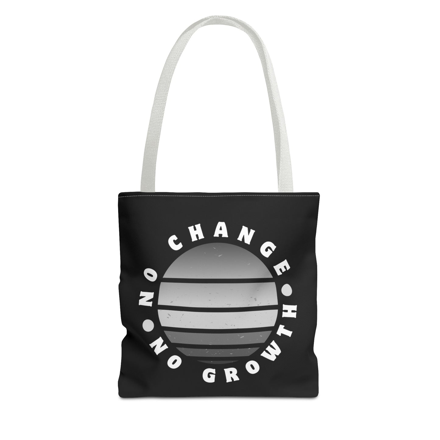 Tote Bag (AOP) - No Change No Growth - Black