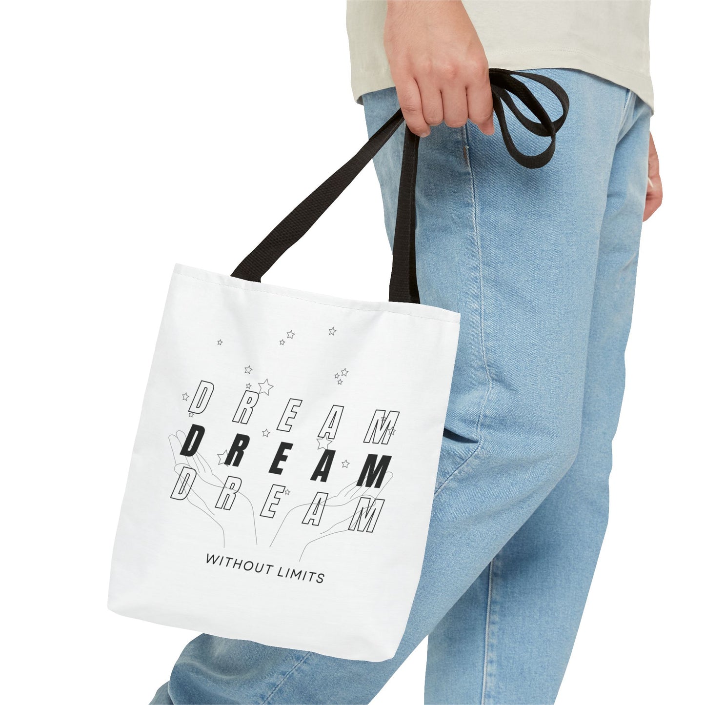 Tote Bag (AOP) - Dream Without Limits - White