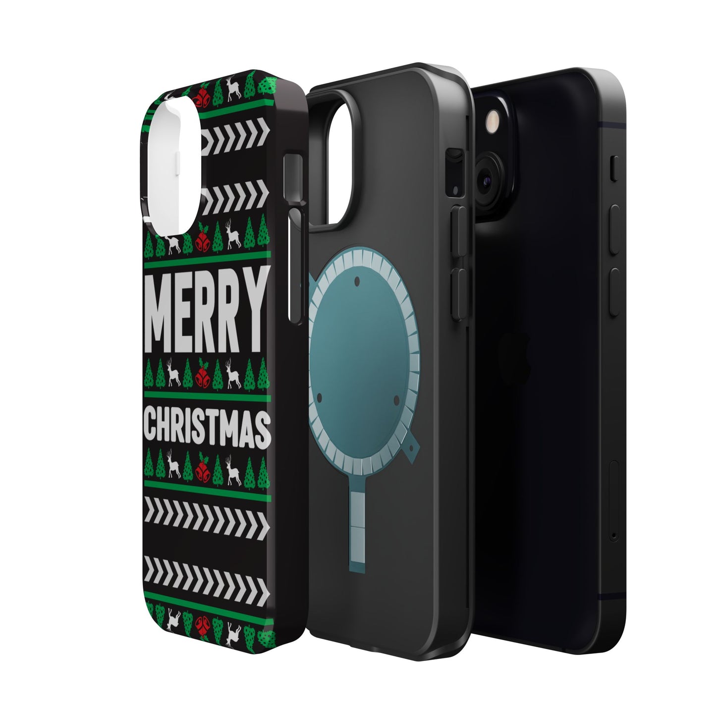 Christmas - Magnetic Tough Cases - Merry Christmas - Black & Green