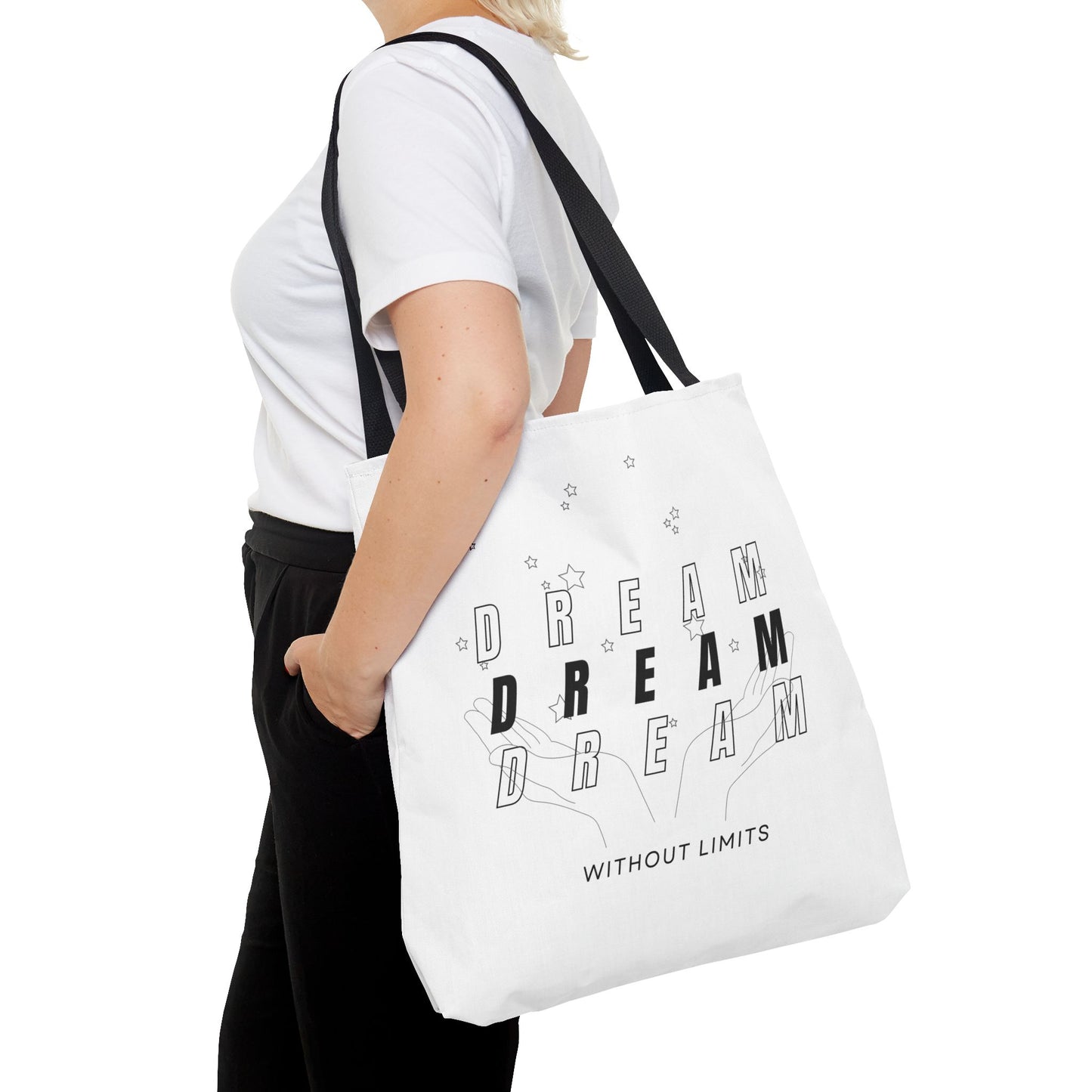 Tote Bag (AOP) - Dream Without Limits - White