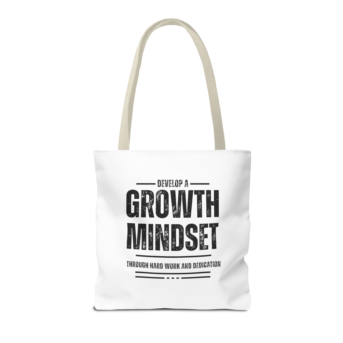 Tote Bag (AOP) - Develop a growth mindset - White