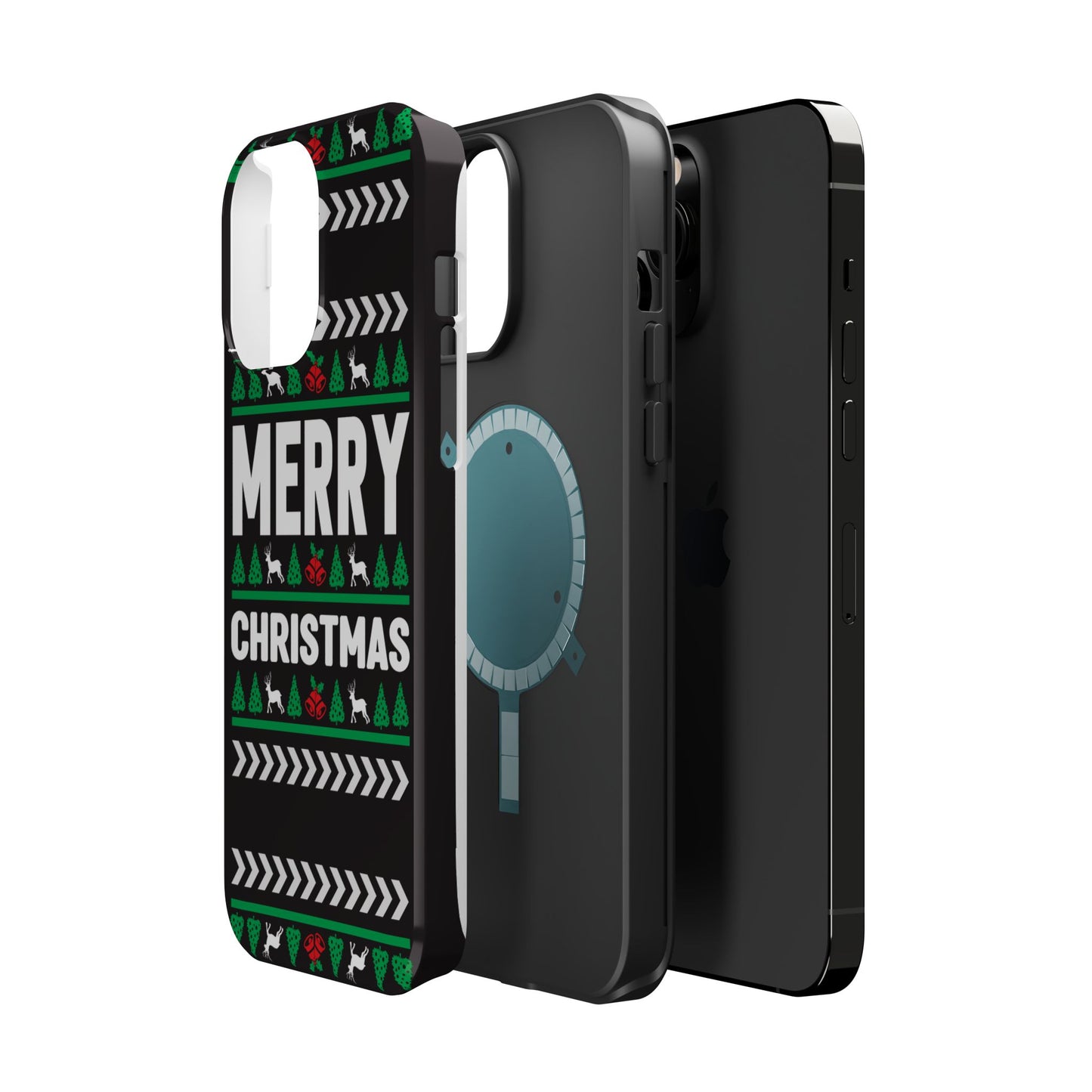 Christmas - Magnetic Tough Cases - Merry Christmas - Black & Green