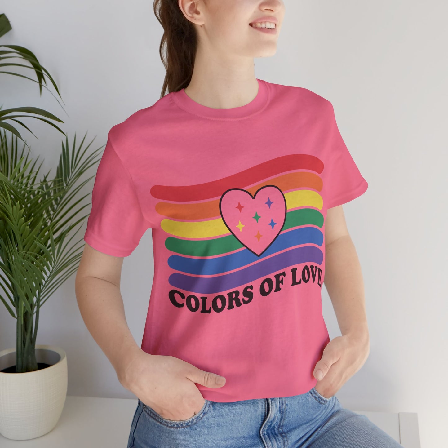 Valentines - Unisex Jersey Short Sleeve Tee - Colors Of Love